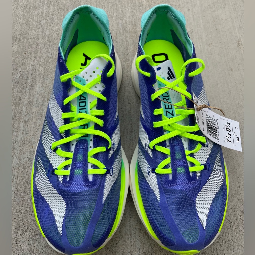 Adidas Adizero Adios Pro 3 Cobalt Blue Lucid Lemon (ID3635) Men’s 7.5 / 8.5W